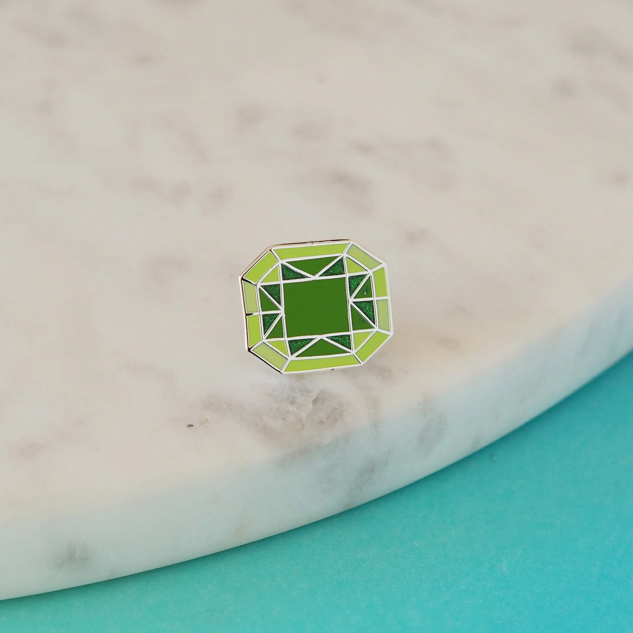Emerald Enamel Pin
