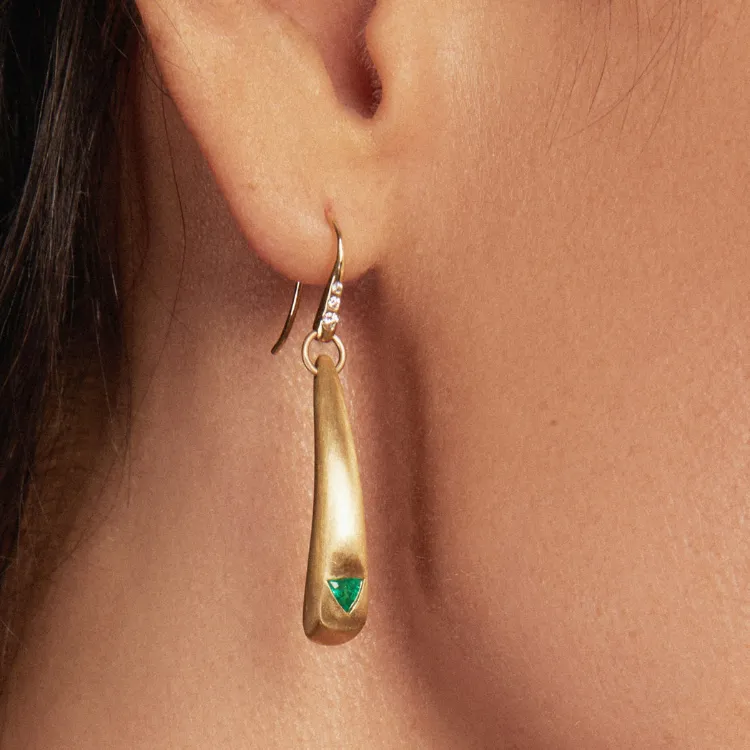 Emerald Teardrop Earring