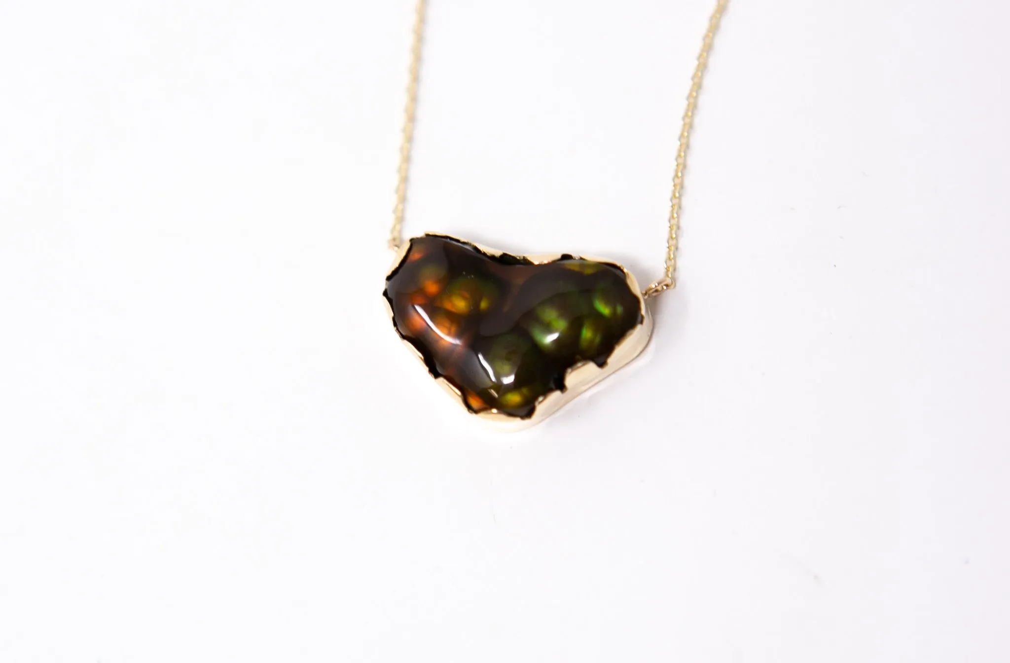 Estate Fire Agate Necklace