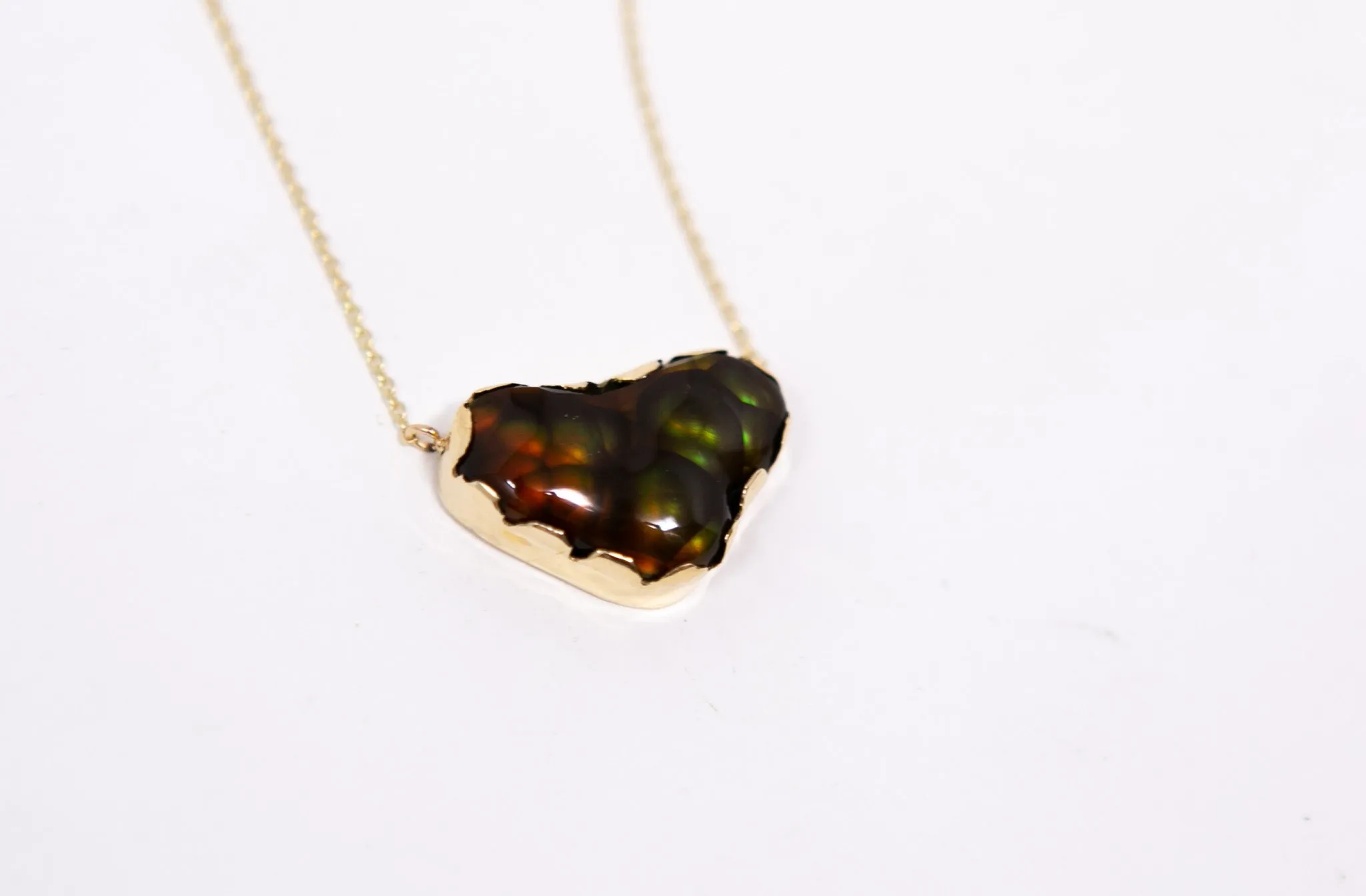 Estate Fire Agate Necklace