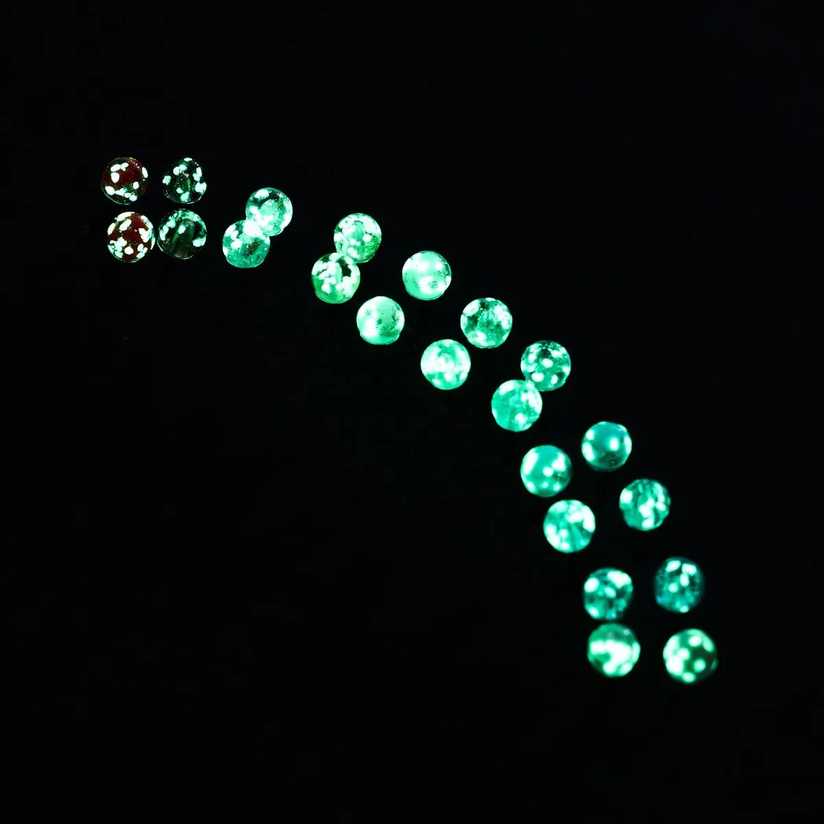 Evergreen | .925 Sterling Silver | Mini Firefly Glass Stud Earrings