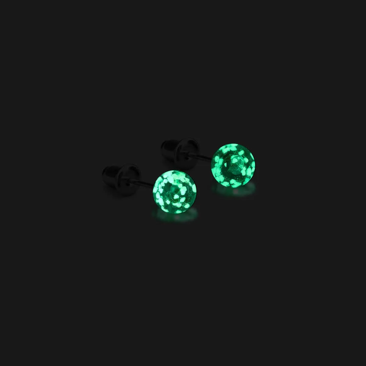 Evergreen | .925 Sterling Silver | Mini Firefly Glass Stud Earrings