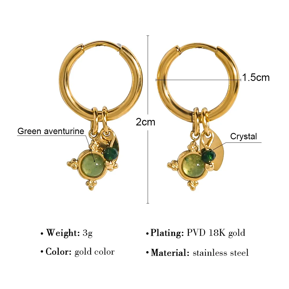 Everlasting Emerald Hoops