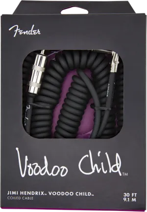 Fender Jimi Hendrix Voodoo Child Cable, 30 ft - Black
