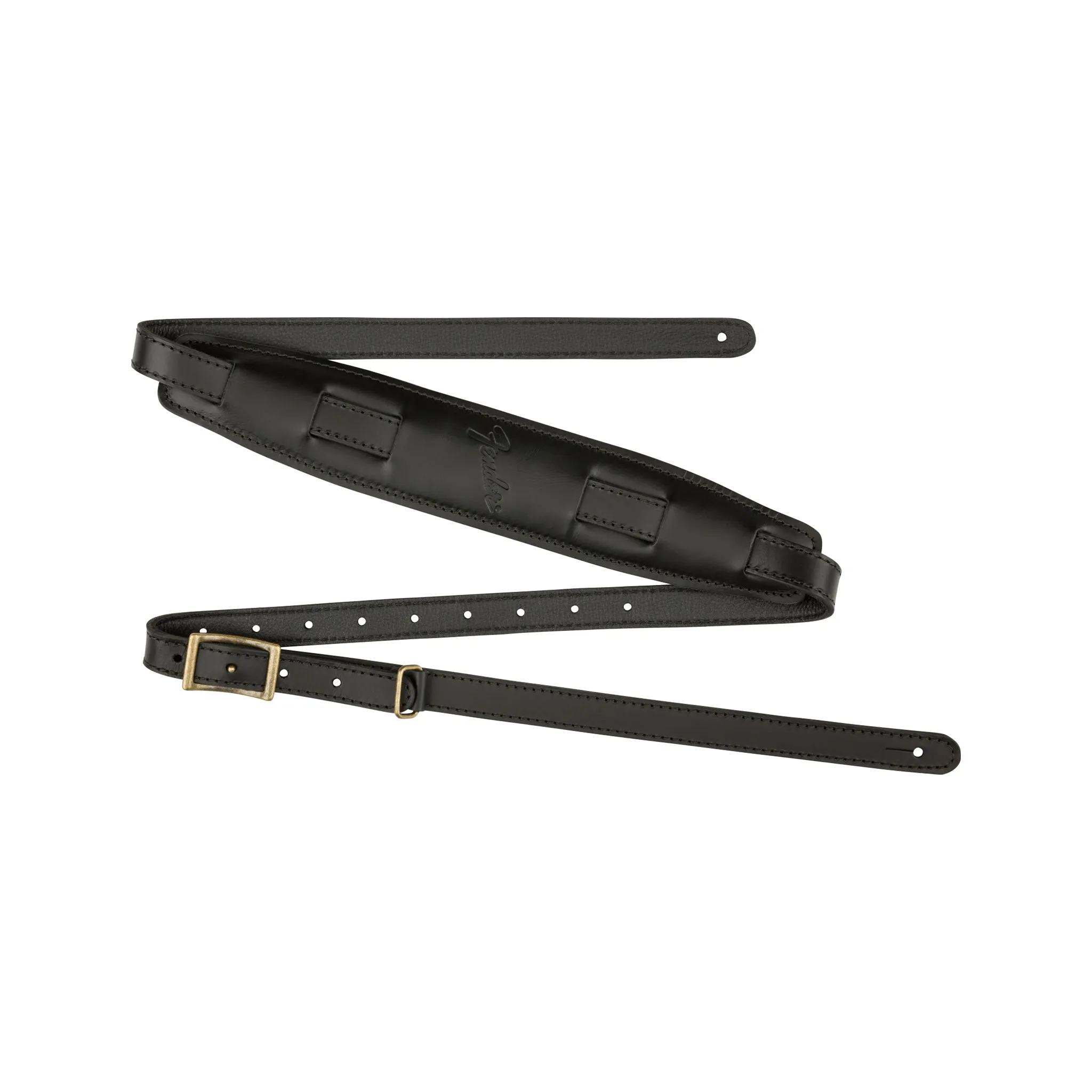 Fender Mustang Saddle Guitar Strap, Black, Long