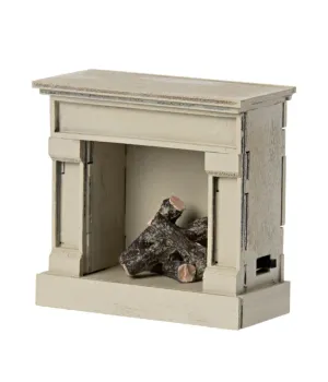 Fireplace, Miniature - Off-White