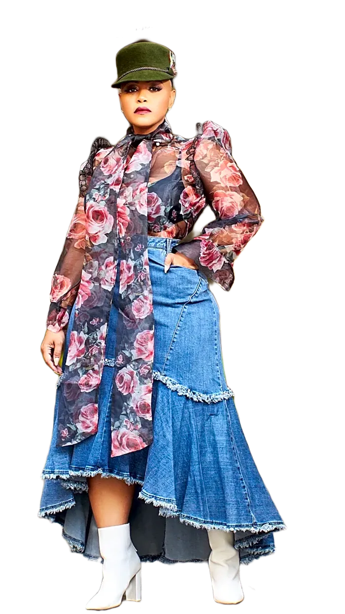 Floral Print Sheer Top