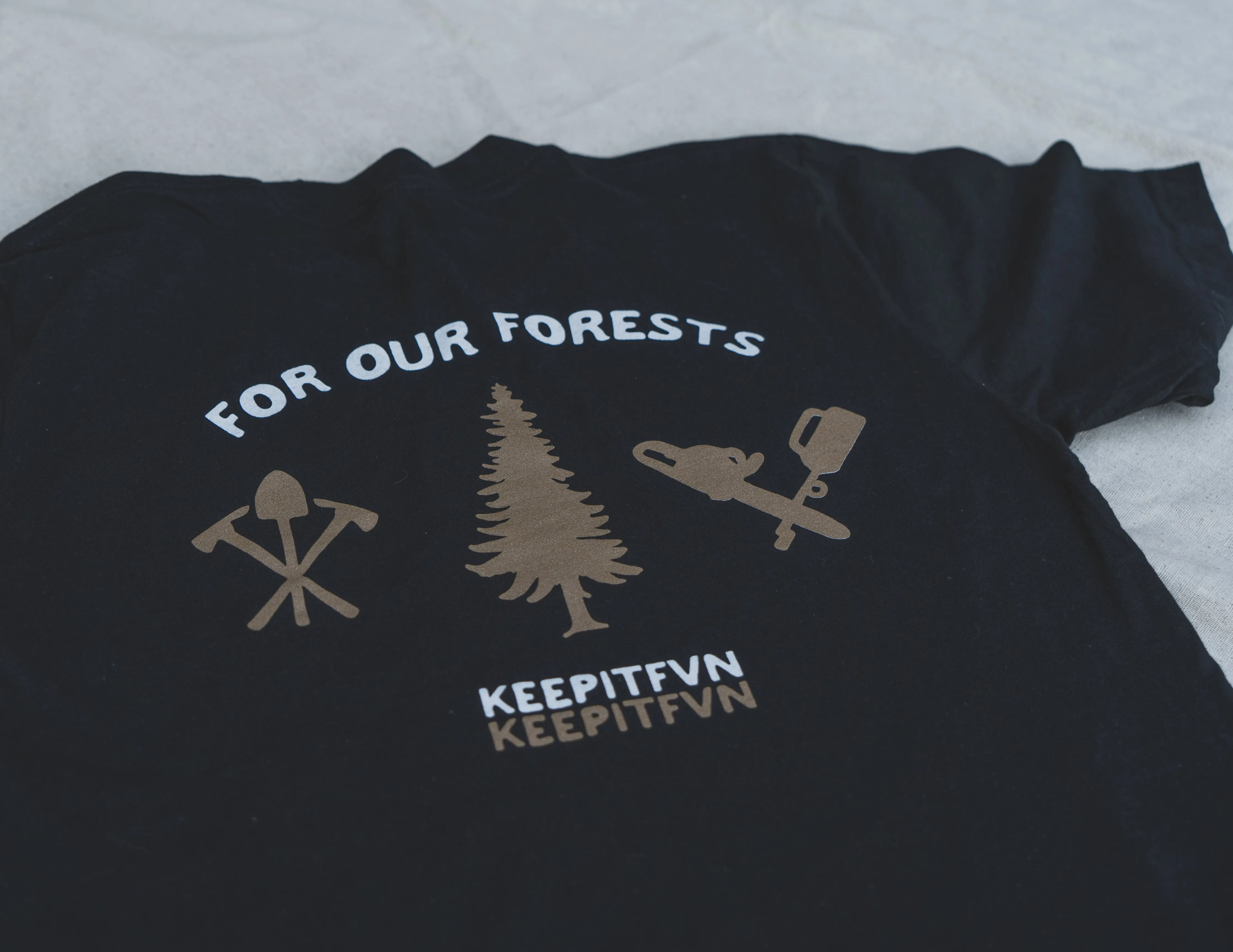 FOR OUR FORESTS TEE - VINTAGE BLACK