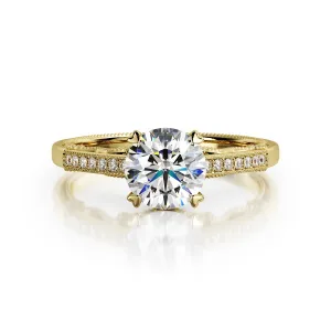 Fos Accent Diamonds Natural Round Cut Diamond Engagement Ring