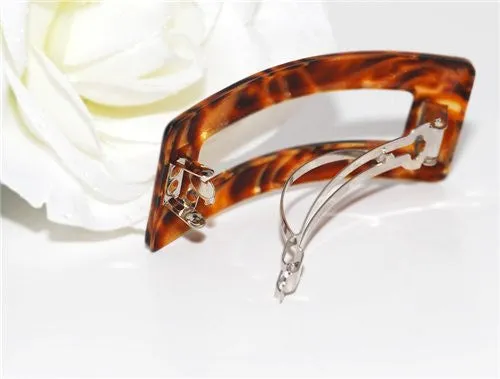 French Marble Rectangle Open Barrette