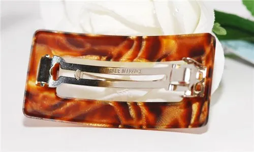 French Marble Rectangle Open Barrette