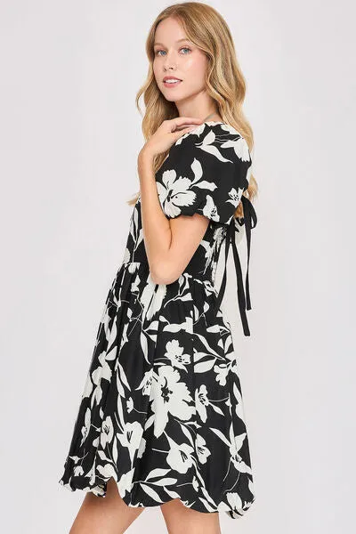 Full Size Two Tone  Babydoll Dress