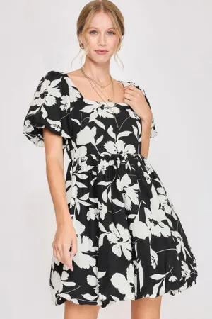 Full Size Two Tone  Babydoll Dress