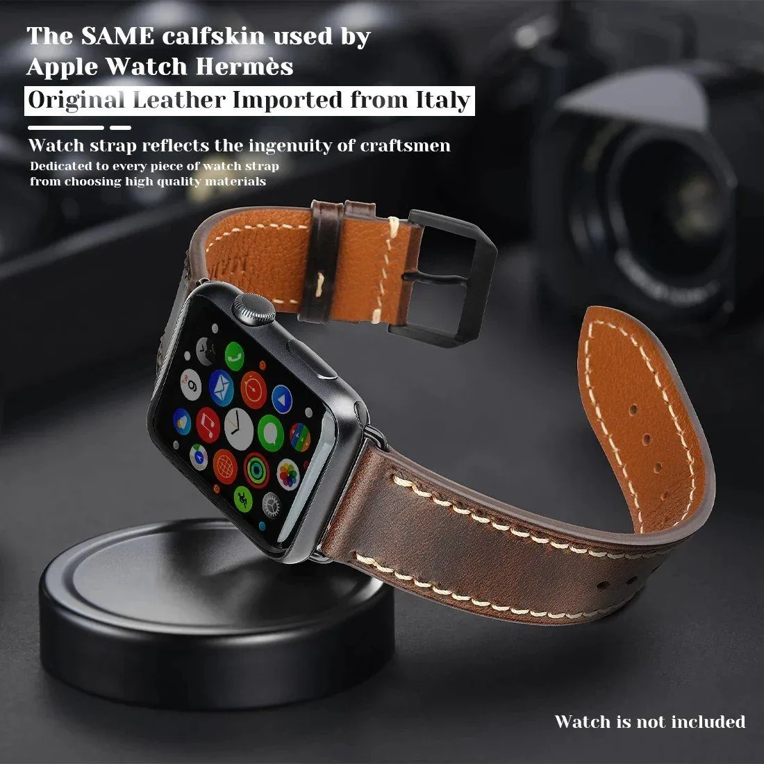 Furper APL4023 Premium Genuine Leather Apple Watch Straps Replacement For All Series