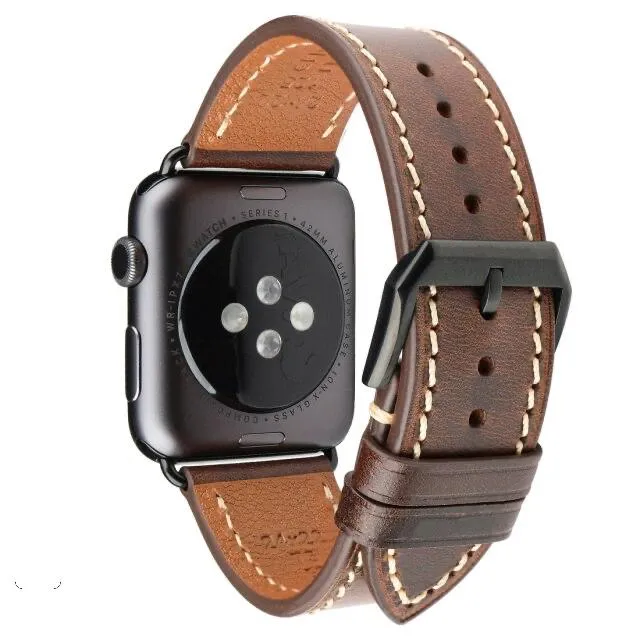 Furper APL4023 Premium Genuine Leather Apple Watch Straps Replacement For All Series