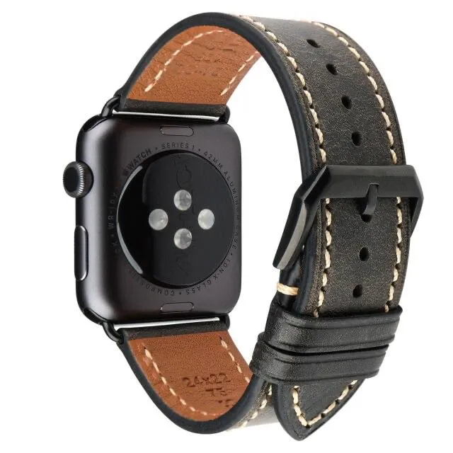 Furper APL4023 Premium Genuine Leather Apple Watch Straps Replacement For All Series