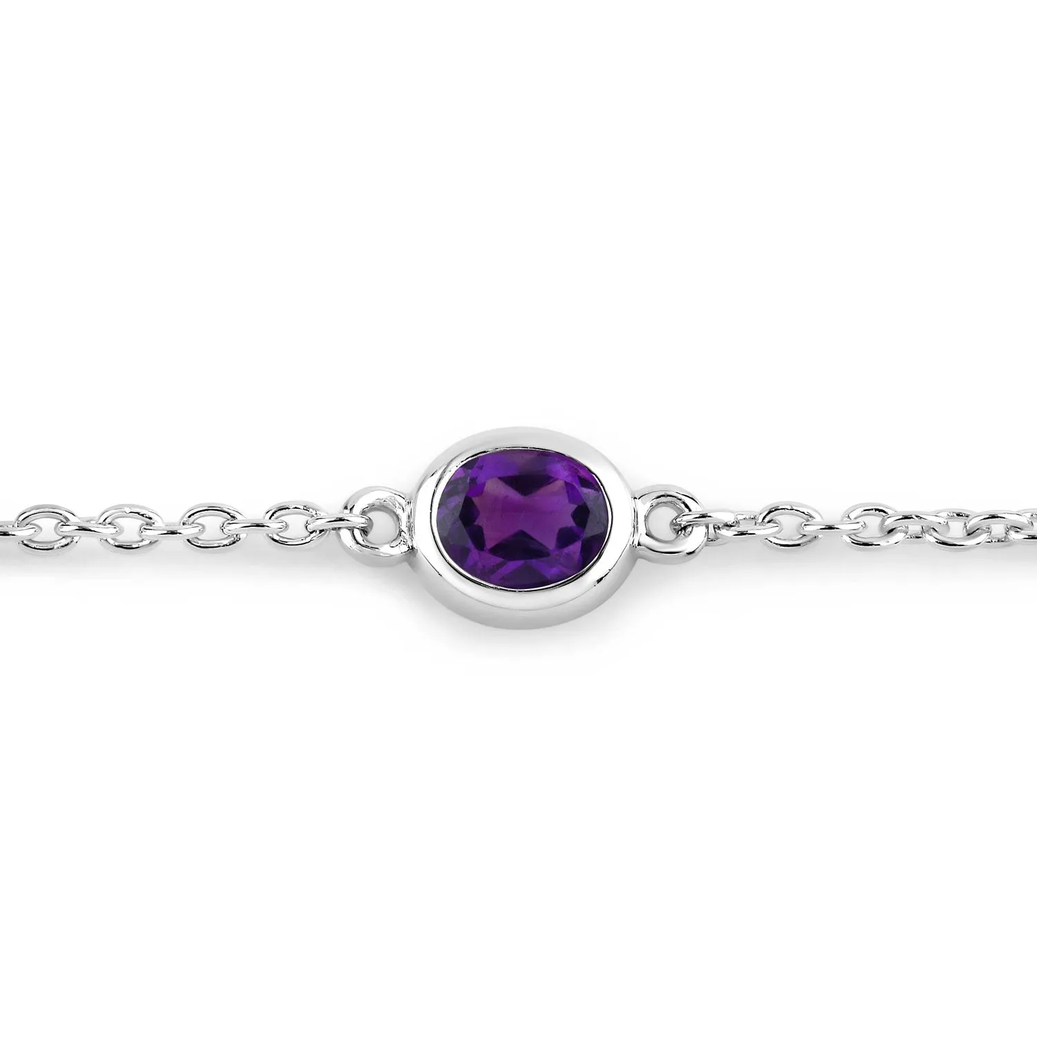 Genuine Purple Amethyst By The Yard Bracelet