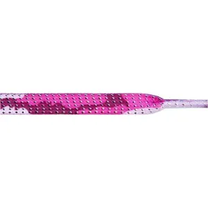 Glitter Flat 3/8" - Pink Camouflage (12 Pair Pack) Shoelaces