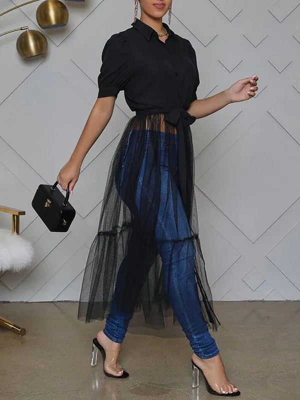 Gorgeousladie Sheer Combo Tunic