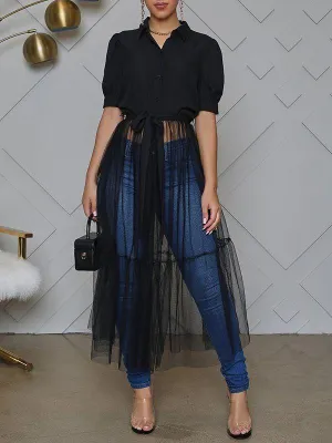 Gorgeousladie Sheer Combo Tunic