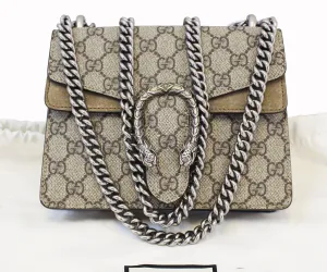 GUCCI Dionysus Mini GG Supreme Coated Canvas Shoulder Bag