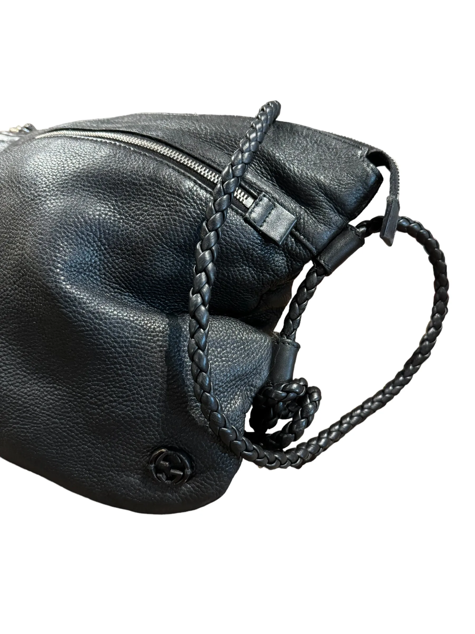 Gucci Hobo Bag with Braided Leather Rope Strap