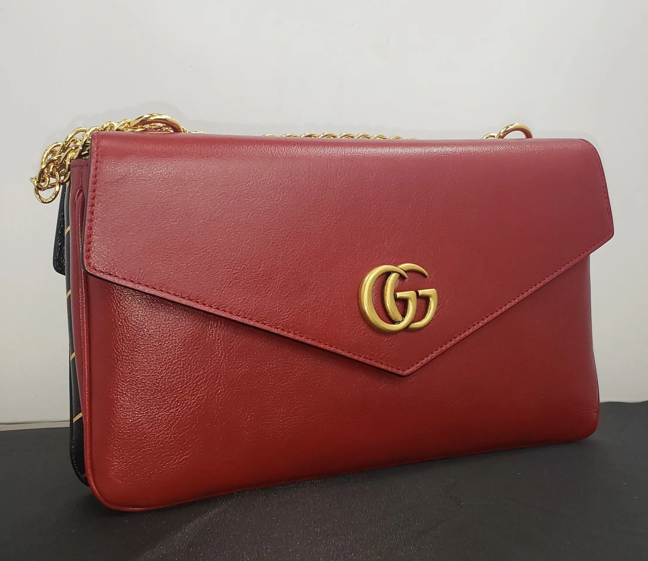 Gucci Thiara Medium Double Envelope Bag Black/Red