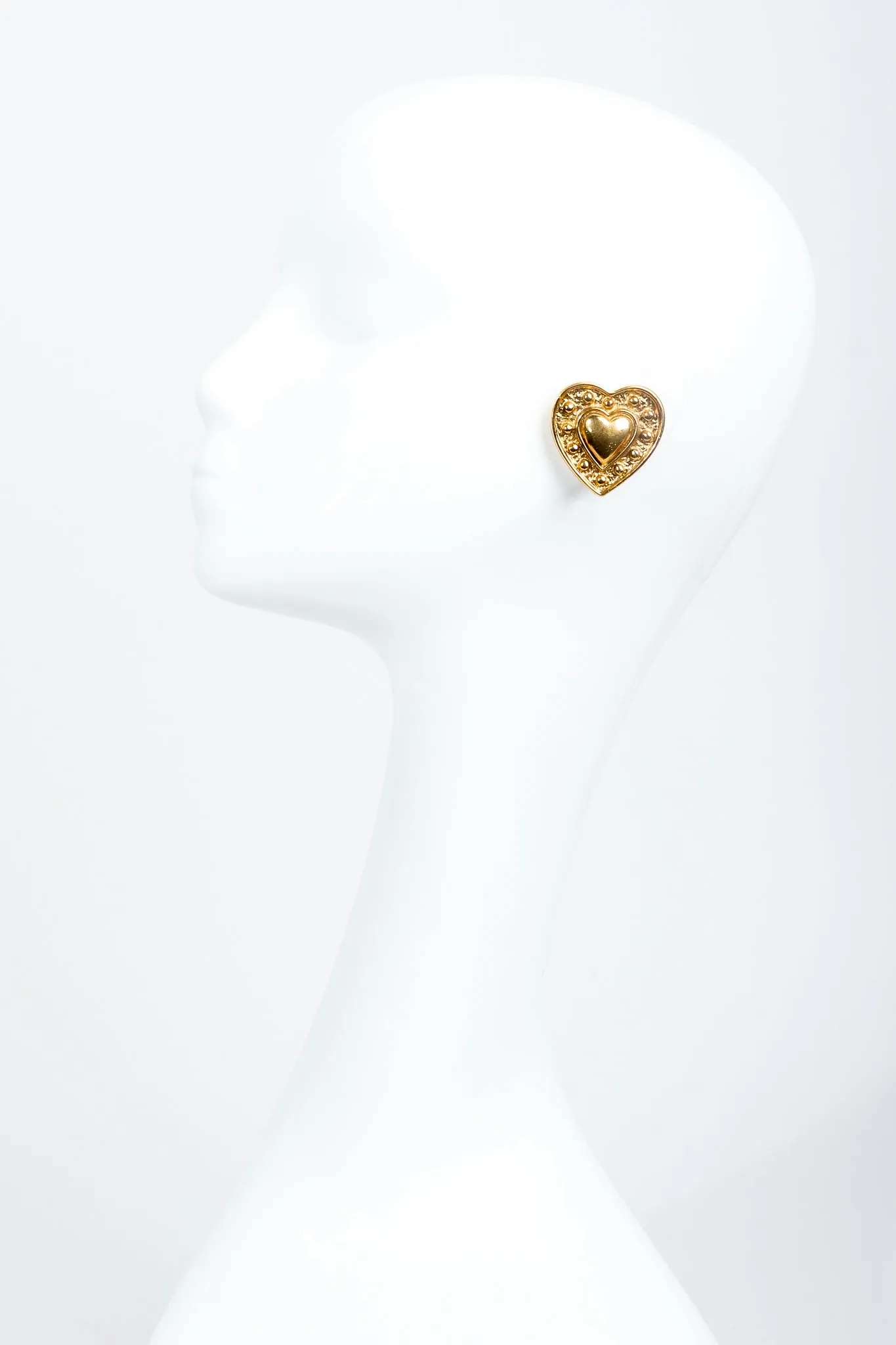 Heart Button Earrings