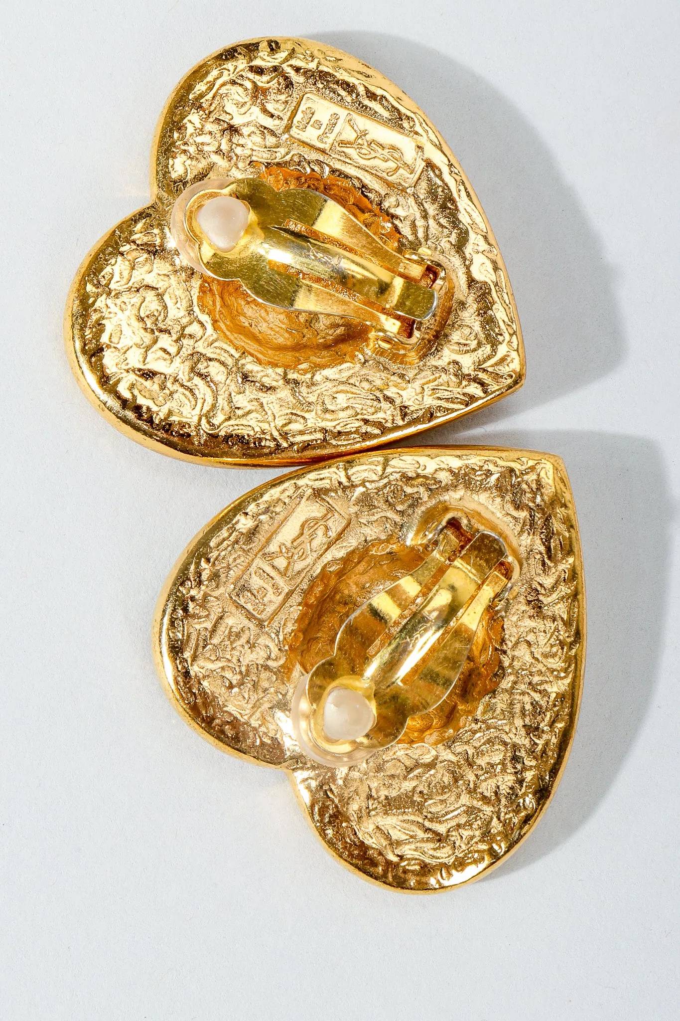Heart Button Earrings