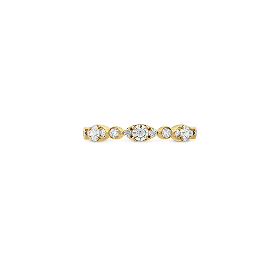 Hearts On Fire 18k Yellow Gold Bezel Regal Diamond Band