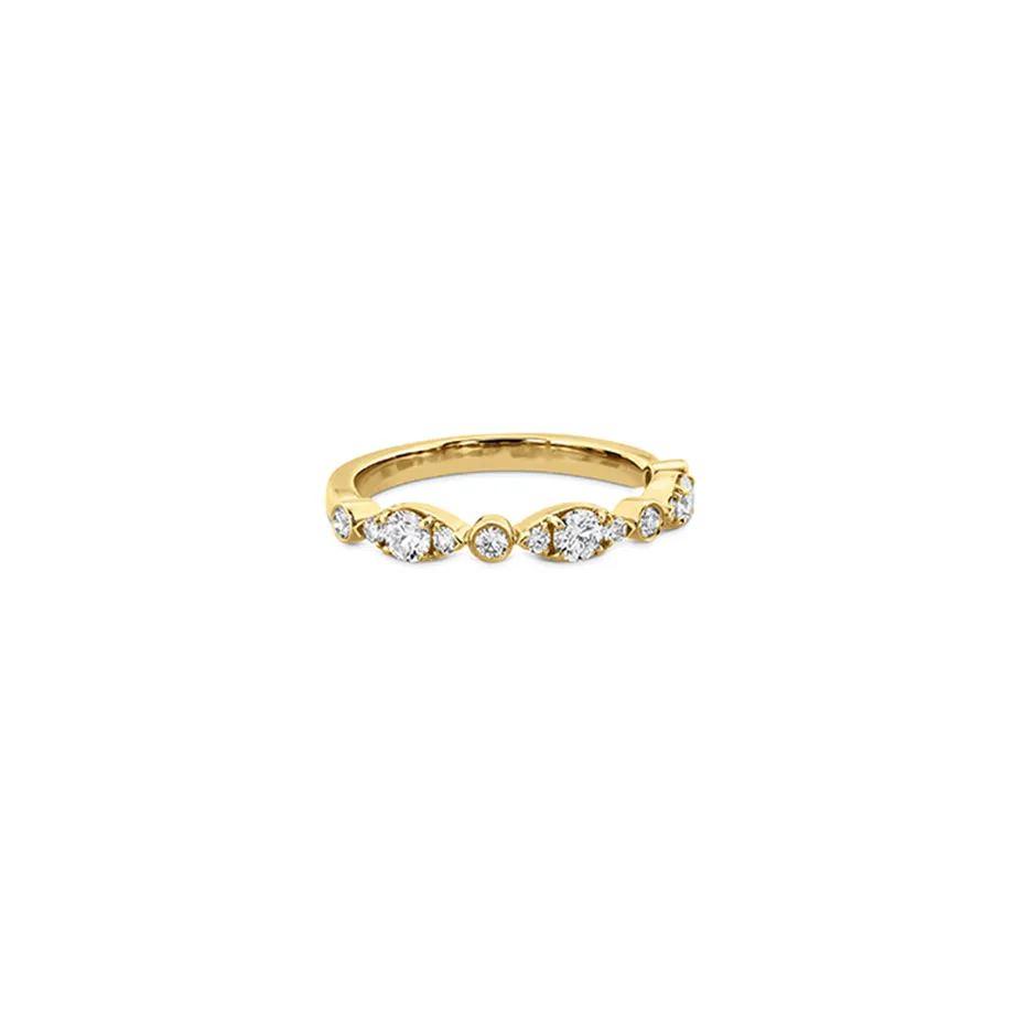 Hearts On Fire 18k Yellow Gold Bezel Regal Diamond Band
