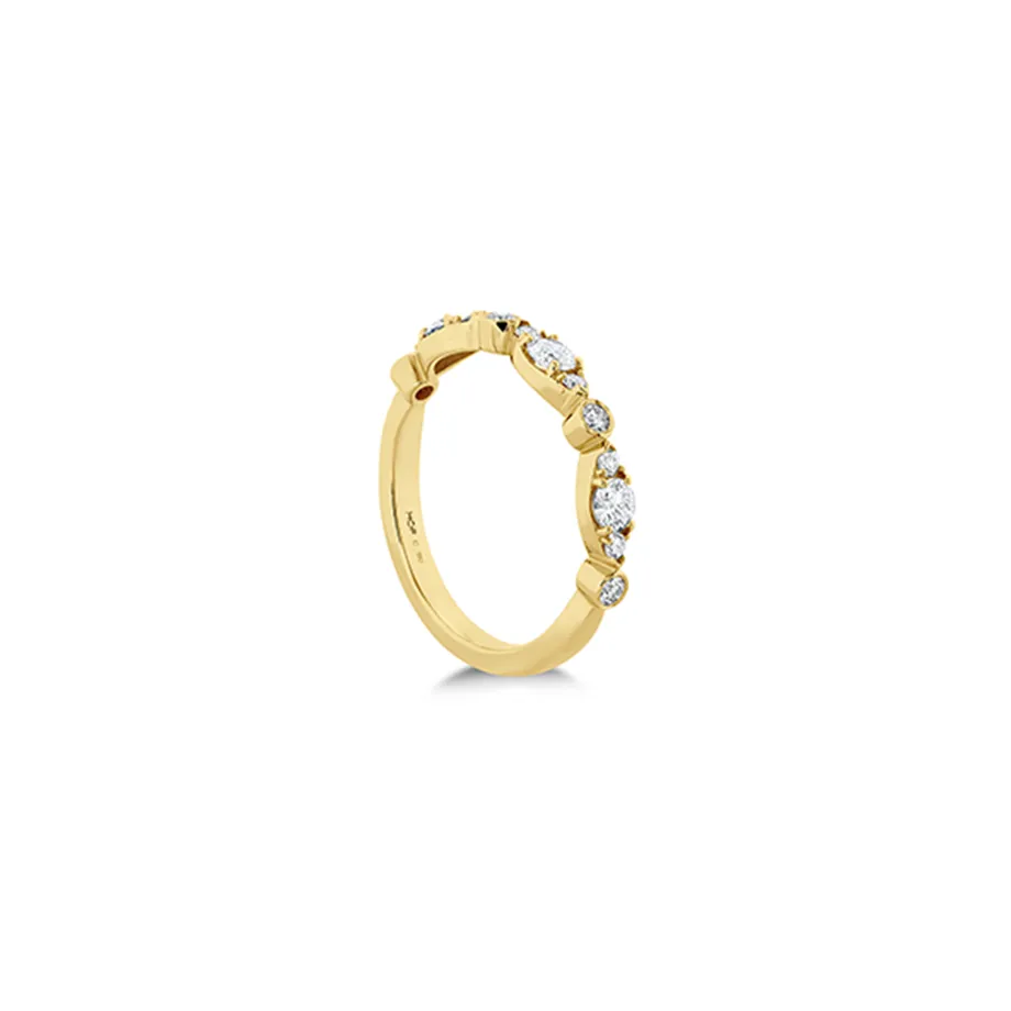 Hearts On Fire 18k Yellow Gold Bezel Regal Diamond Band