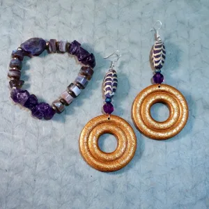 Helia Earrings x Epilykos Bracelet Set