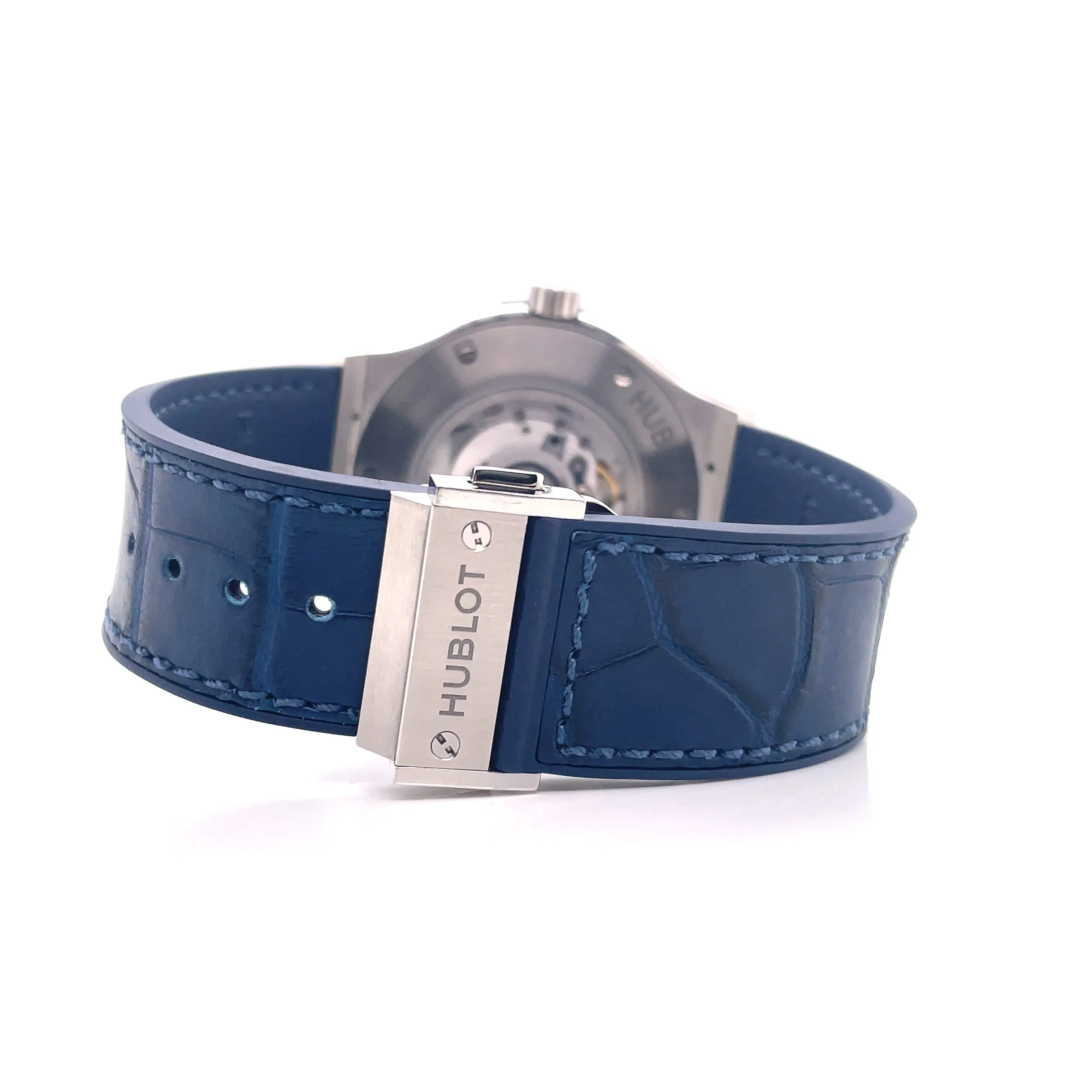 Hublot Classic Fusion Automatic Blue Dial Box and Papers PreOwned 511.NX.7170.LR
