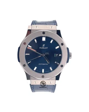 Hublot Classic Fusion Automatic Blue Dial Box and Papers PreOwned 511.NX.7170.LR
