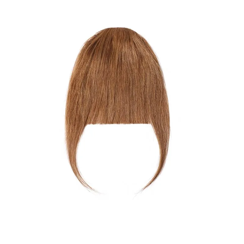 Human Hair Clip In Bangs With Temples Full Thick Front Neat Fringe
