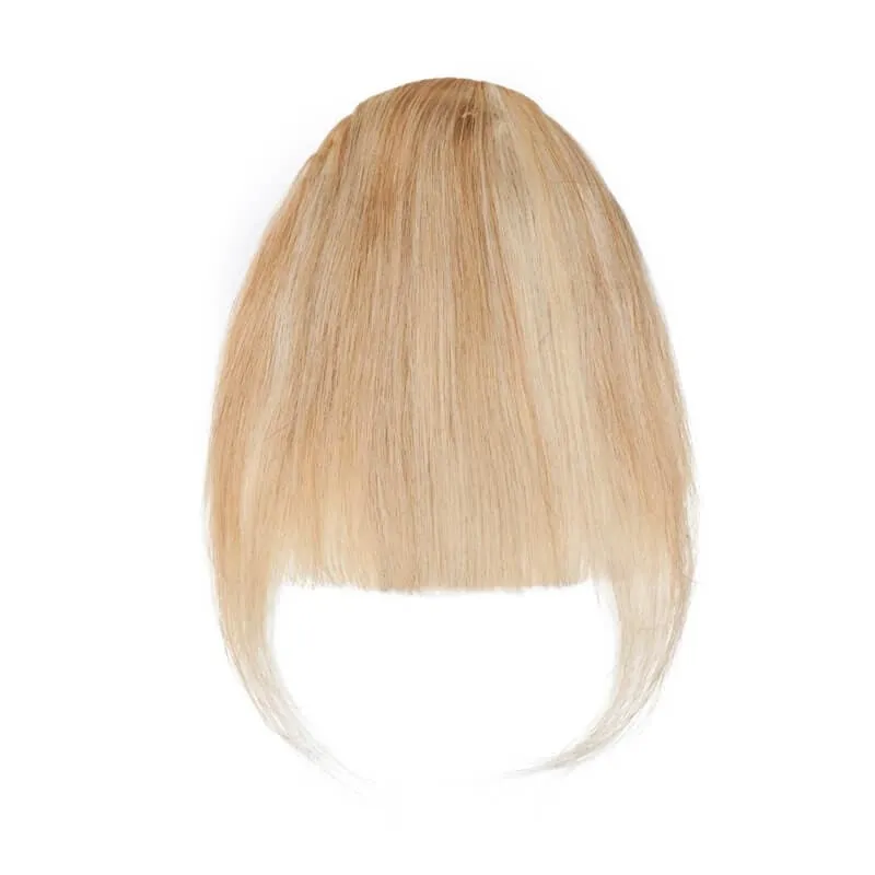 Human Hair Clip In Bangs With Temples Full Thick Front Neat Fringe