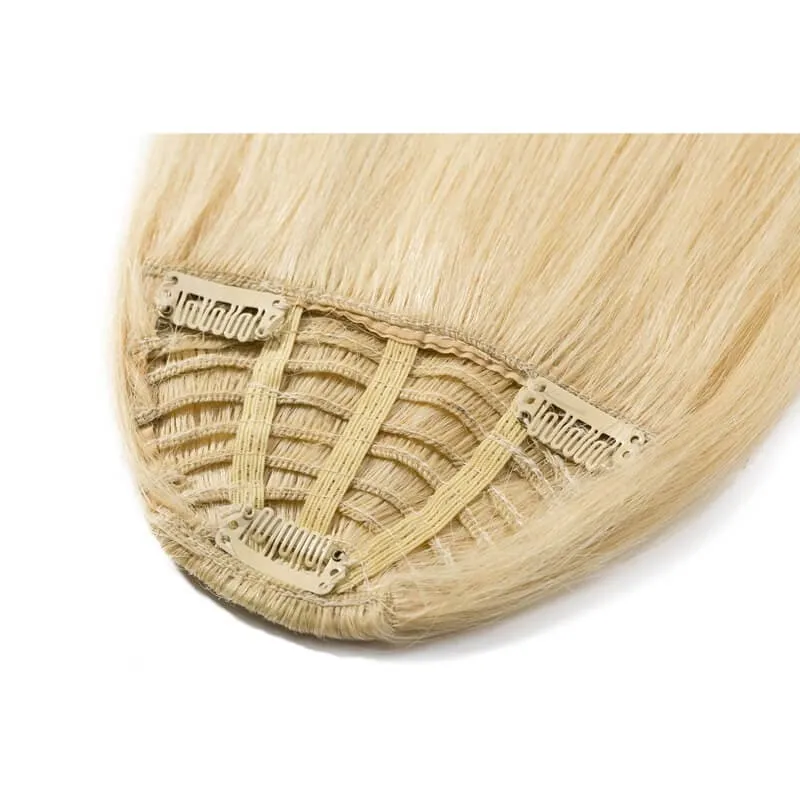 Human Hair Clip In Bangs With Temples Full Thick Front Neat Fringe