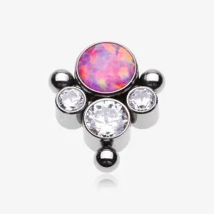 Implant Grade Titanium OneFit Threadless Bali Beaded Essence Fire Opal Sparkle Top Part