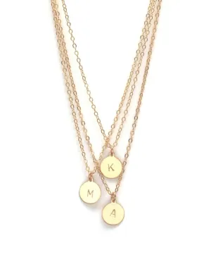 Initial Disc Necklace