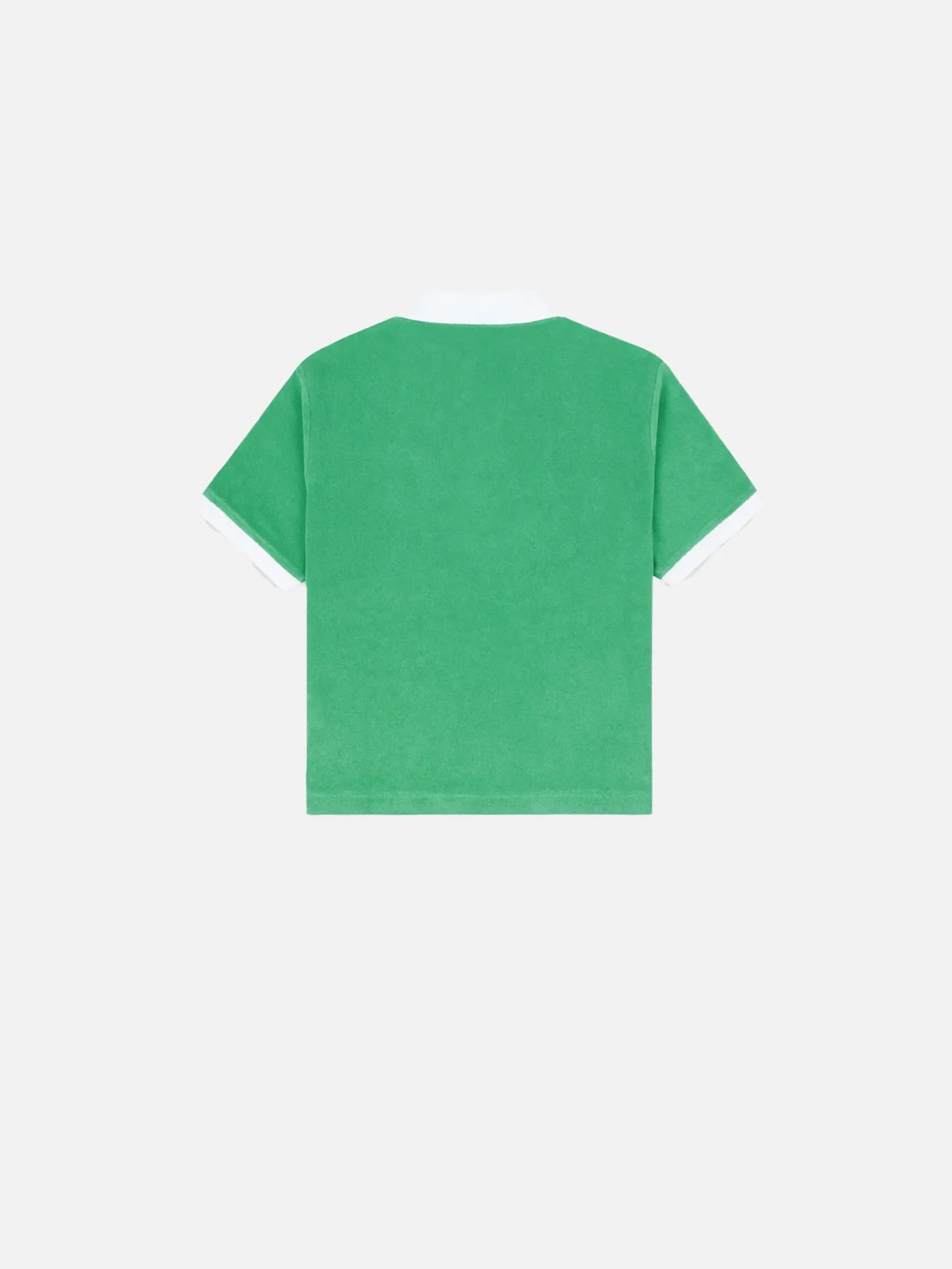 Italic Logo Terry Polo - Verde/White