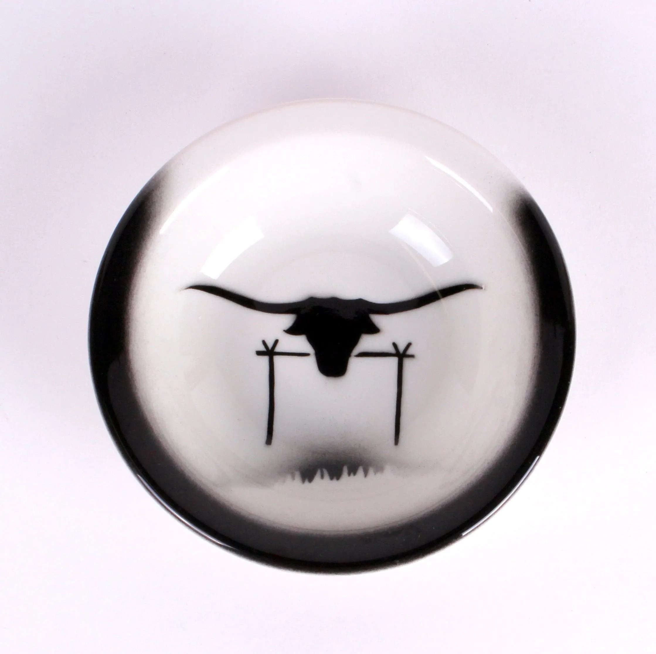 Jackson China Sauce Bowl with Airbrushed Steer Head