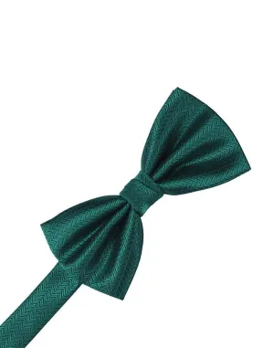 Jade Herringbone Kids Bow Tie
