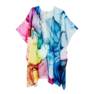 JC Sunny Fashion - Blue-Pink Marble Kimono