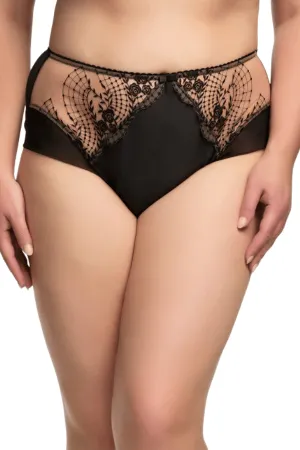 Julie's Roses High Waisted Brief - Black