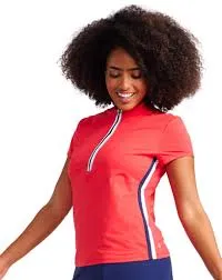 KINONA Sporting Life Short Sleeve Golf Top -Tomato Red