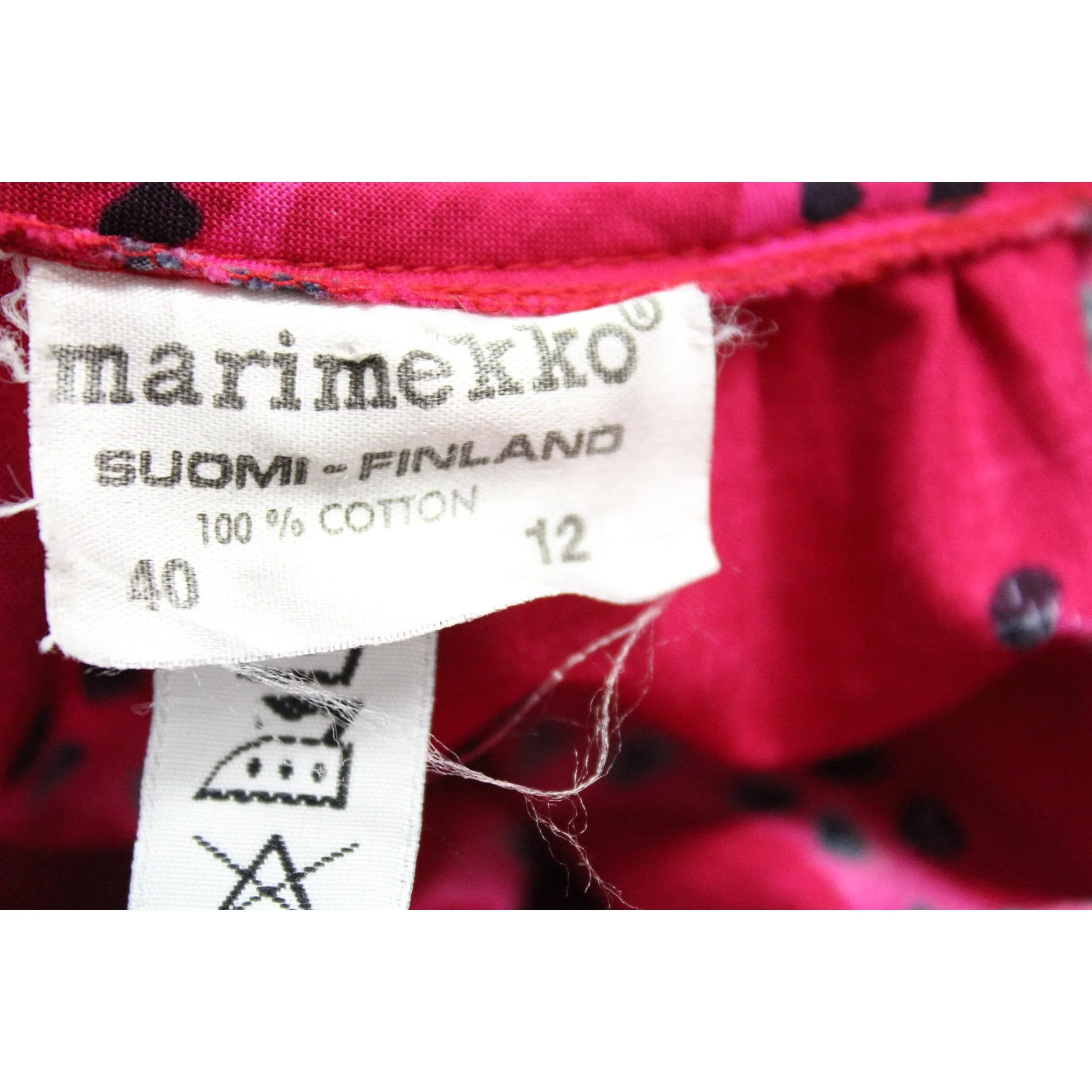 Layaway for Stella Rare Marimekko Rakkauskirje Love Letter Tarha Pattern Blue/Purple Annika Rimala Vintage Maxi Dress S/M