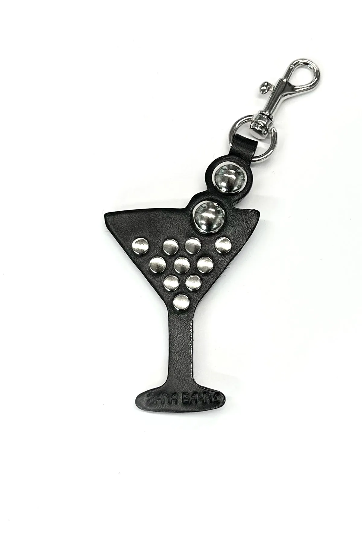 Leather Martini Keychain