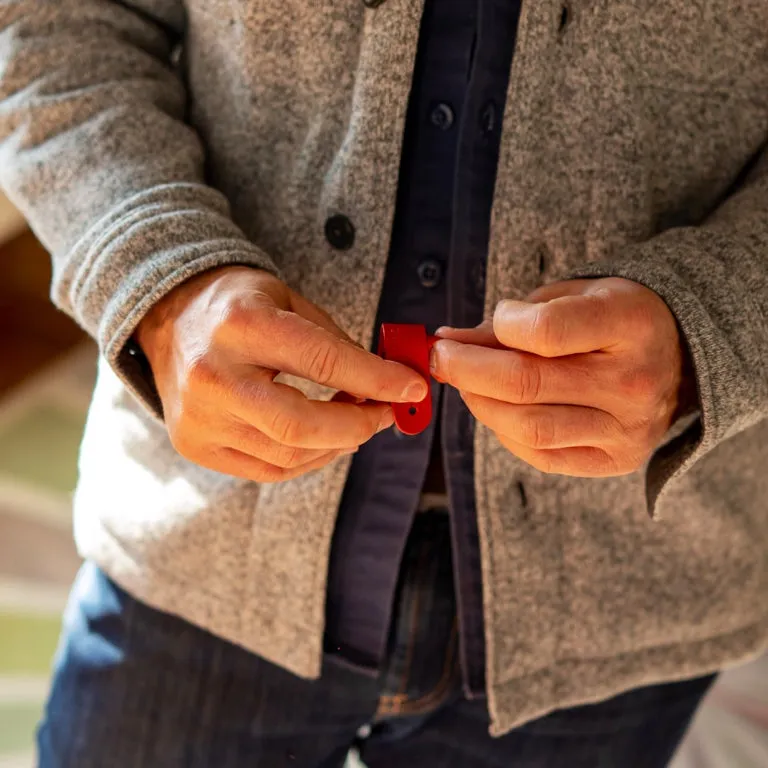 Leather Woggle - Berry