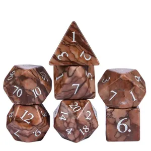 Level Up Premium Dice | Natural Red Leopard Skin Stone